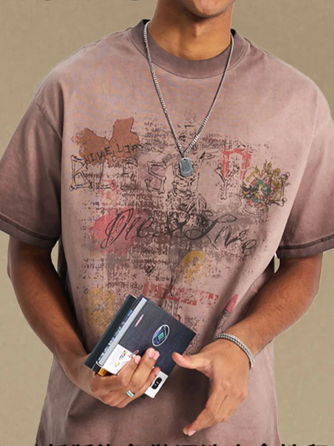 Men's Graphic Round Neck Half Sleeve T-Shirt sold by Gigi Laurent product image thumbnail 2