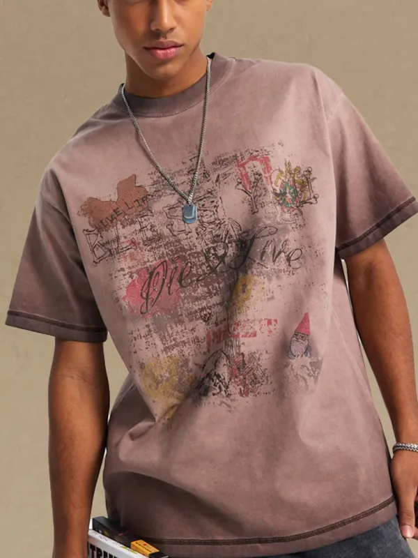 Men's Graphic Round Neck Half Sleeve T-Shirt sold by Gigi Laurent