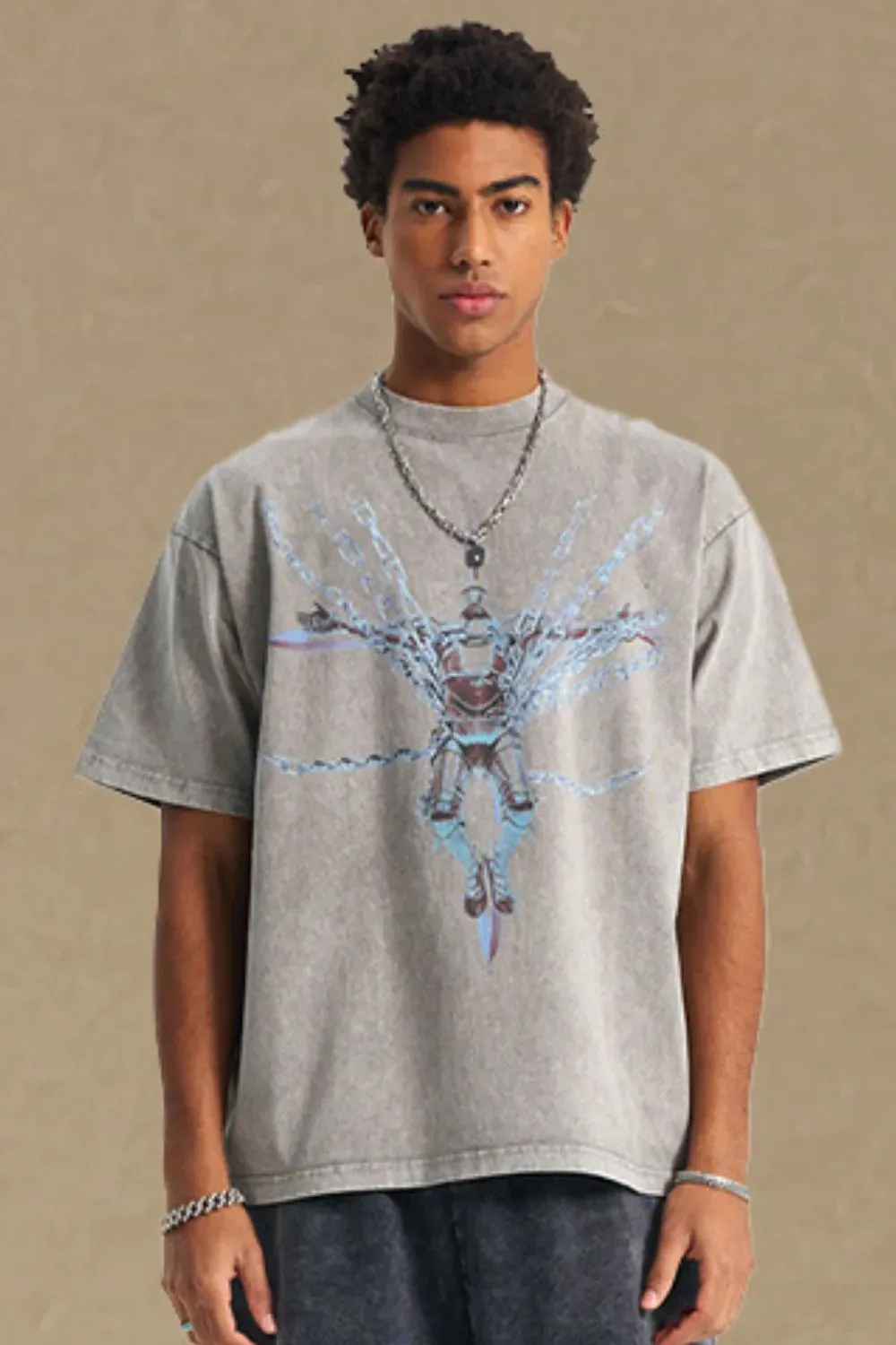 Men's Round Neck Graphic T-Shirt sold by Gigi Laurent product image thumbnail 4