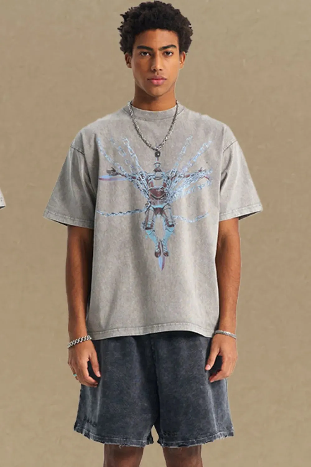 Men's Round Neck Graphic T-Shirt sold by Gigi Laurent product image thumbnail 2