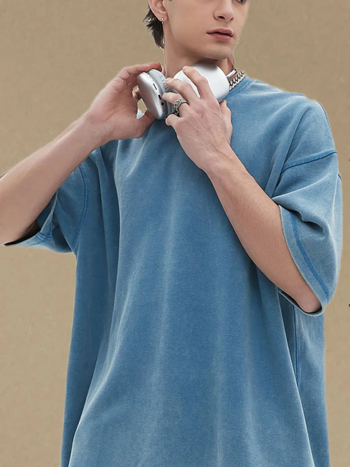 Men's Round Neck Half Sleeve T-Shirt sold by Gigi Laurent product image thumbnail 3