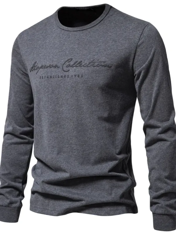 Men's Round Neck Letter Graphic T-Shirt sold by Gigi Laurent