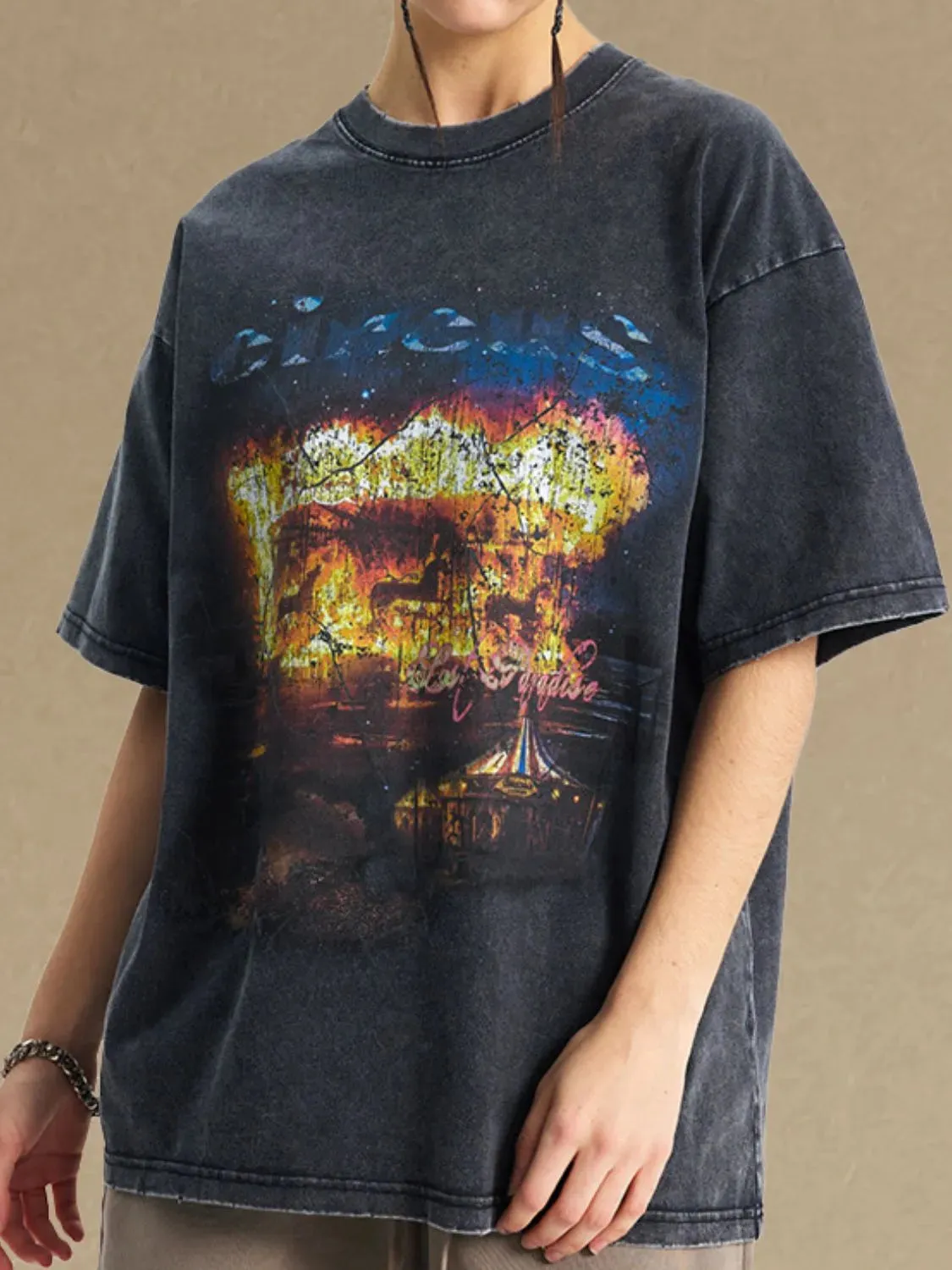 Men's Graphic Round Neck Half Sleeve T-Shirt sold by Gigi Laurent