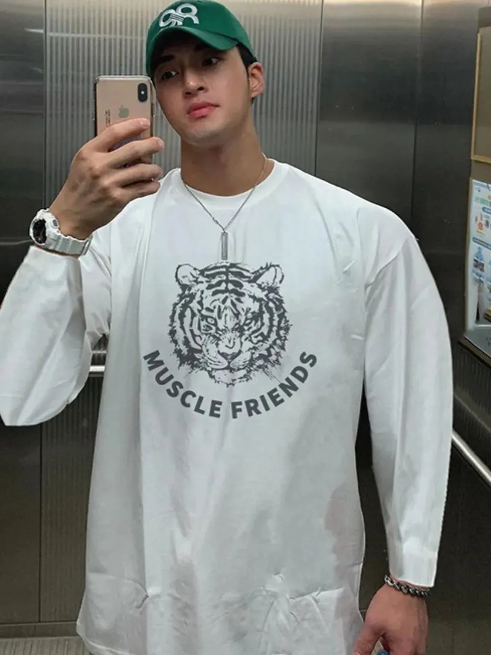 Men's Round Neck Graphic Long Sleeve T-Shirt sold by Gigi Laurent product image thumbnail 2