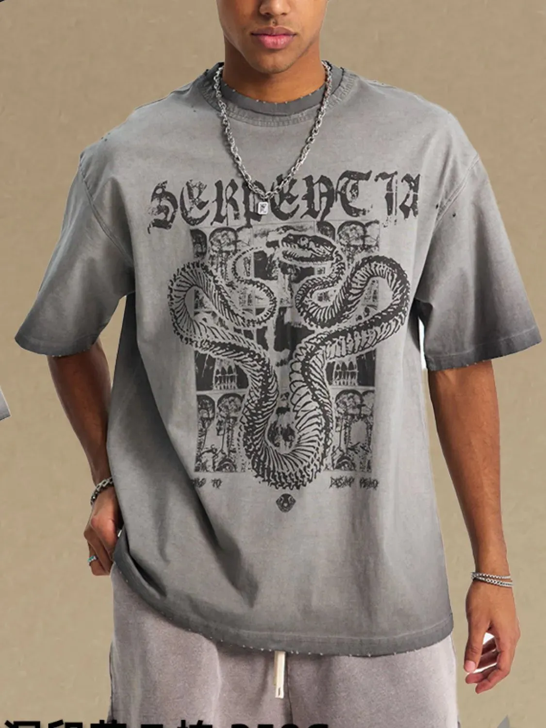 Men's Graphic Round Neck Half Sleeve T-Shirt sold by Gigi Laurent product image thumbnail 3