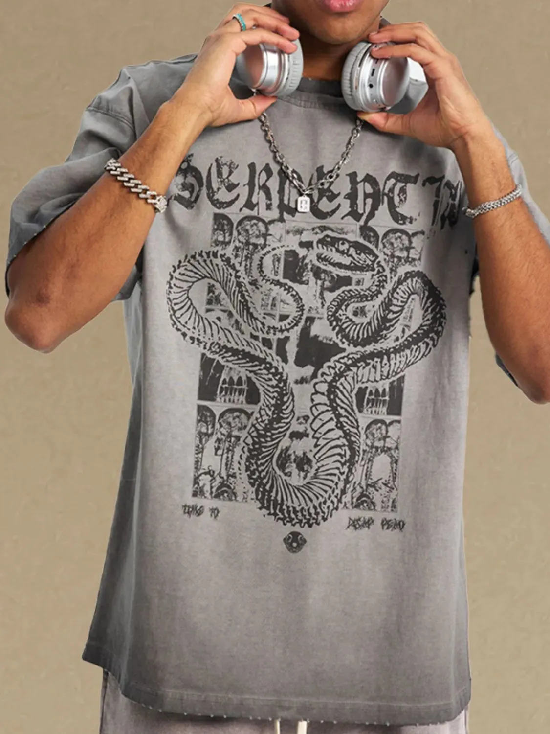 Men's Graphic Round Neck Half Sleeve T-Shirt sold by Gigi Laurent product image thumbnail 4