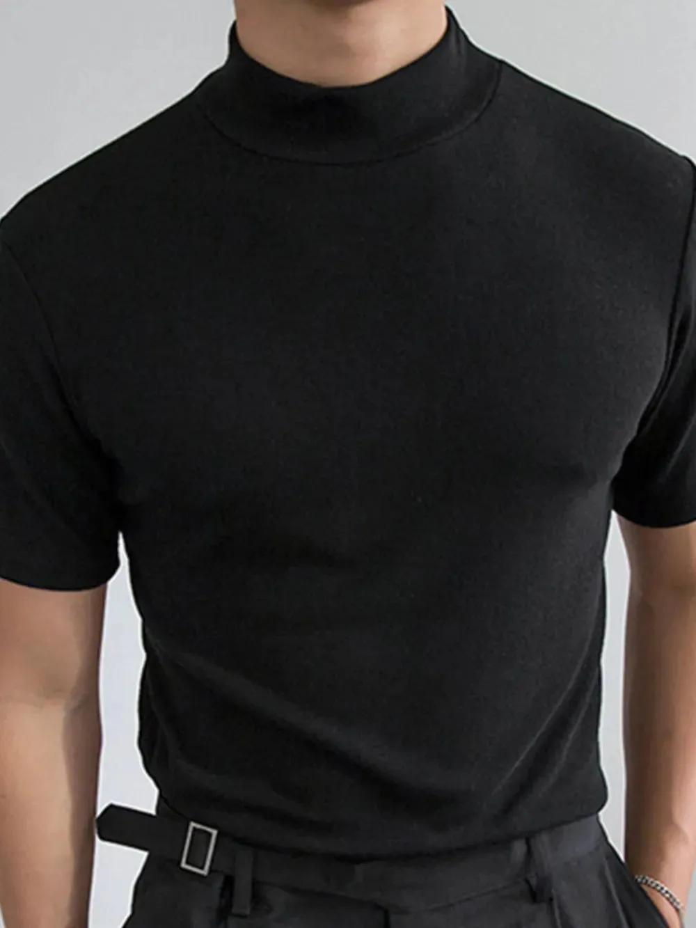 Men's Full Size Mock Neck Short Sleeve T-Shirt Plus Size sold by Gigi Laurent product image thumbnail 4