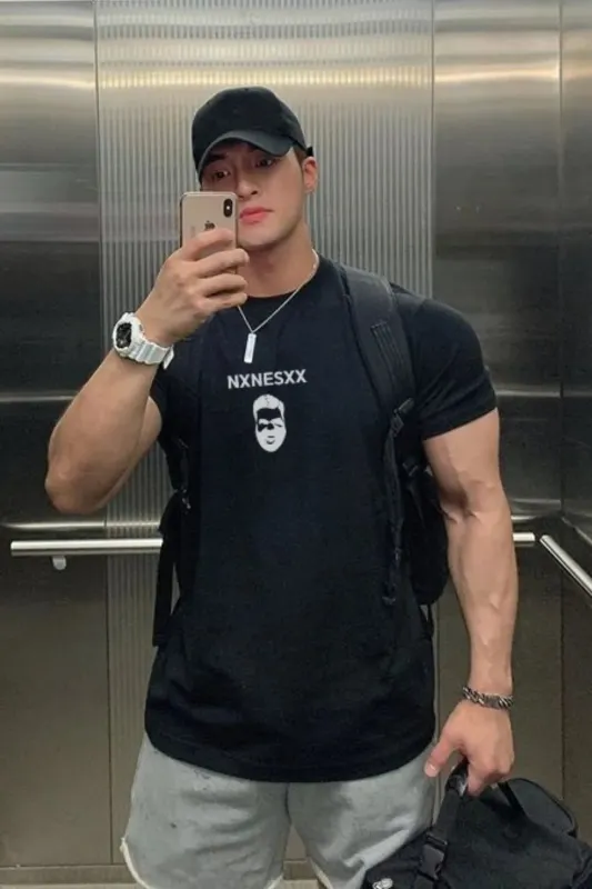 Men's Plus Size Round Neck Short Sleeve T-Shirt sold by Gigi Laurent