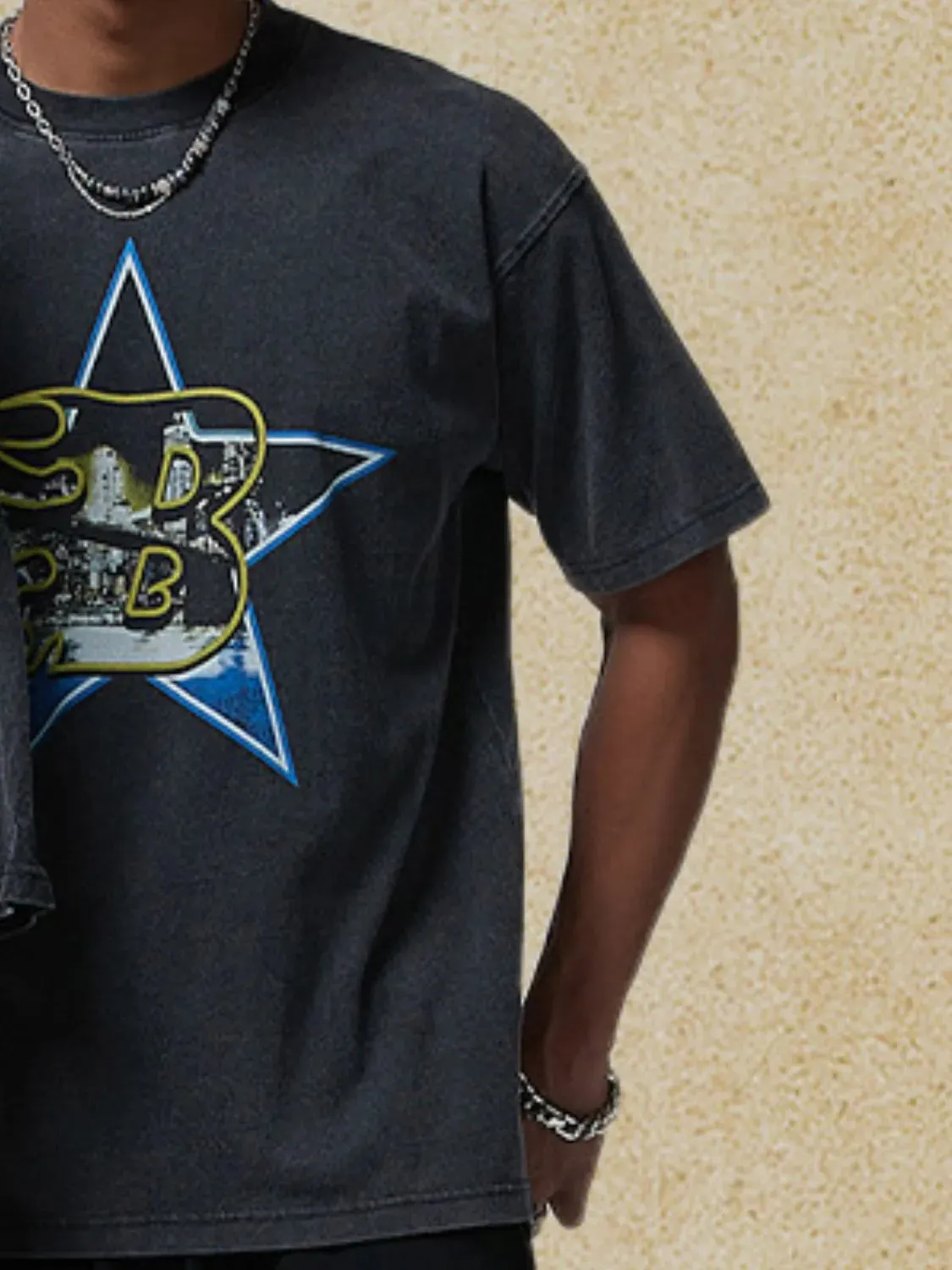 Men's Graphic Round Neck Half Sleeve T-Shirt sold by Gigi Laurent product image thumbnail 2
