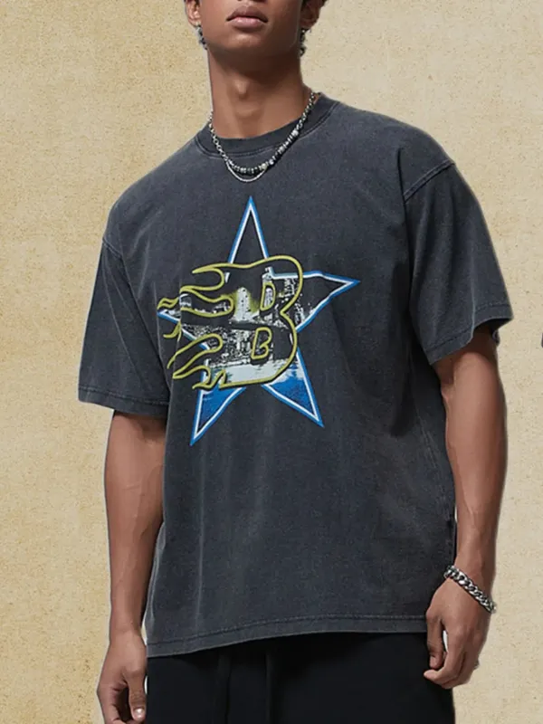 Men's Graphic Round Neck Half Sleeve T-Shirt sold by Gigi Laurent