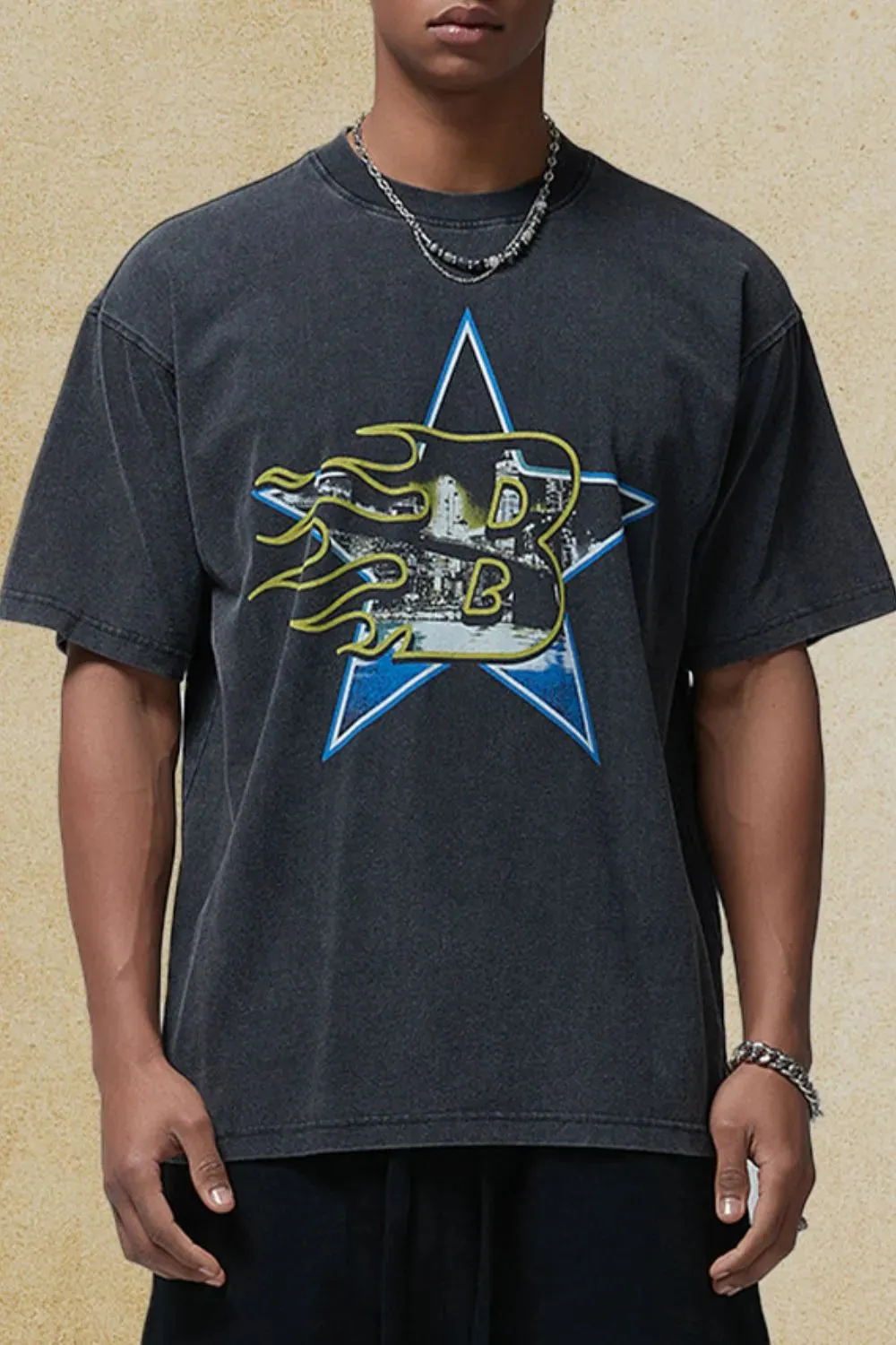 Men's Graphic Round Neck Half Sleeve T-Shirt sold by Gigi Laurent product image thumbnail 4