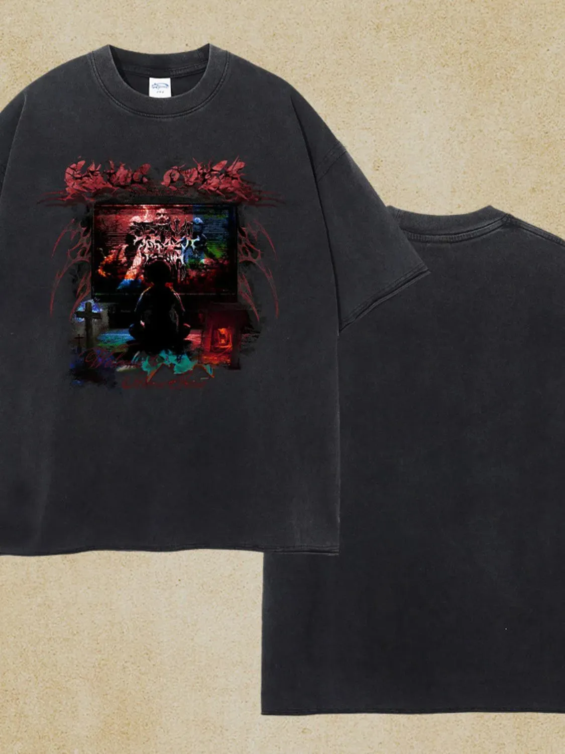 Men's Round Neck Half Sleeve Graphic T-Shirt sold by Gigi Laurent product image thumbnail 5