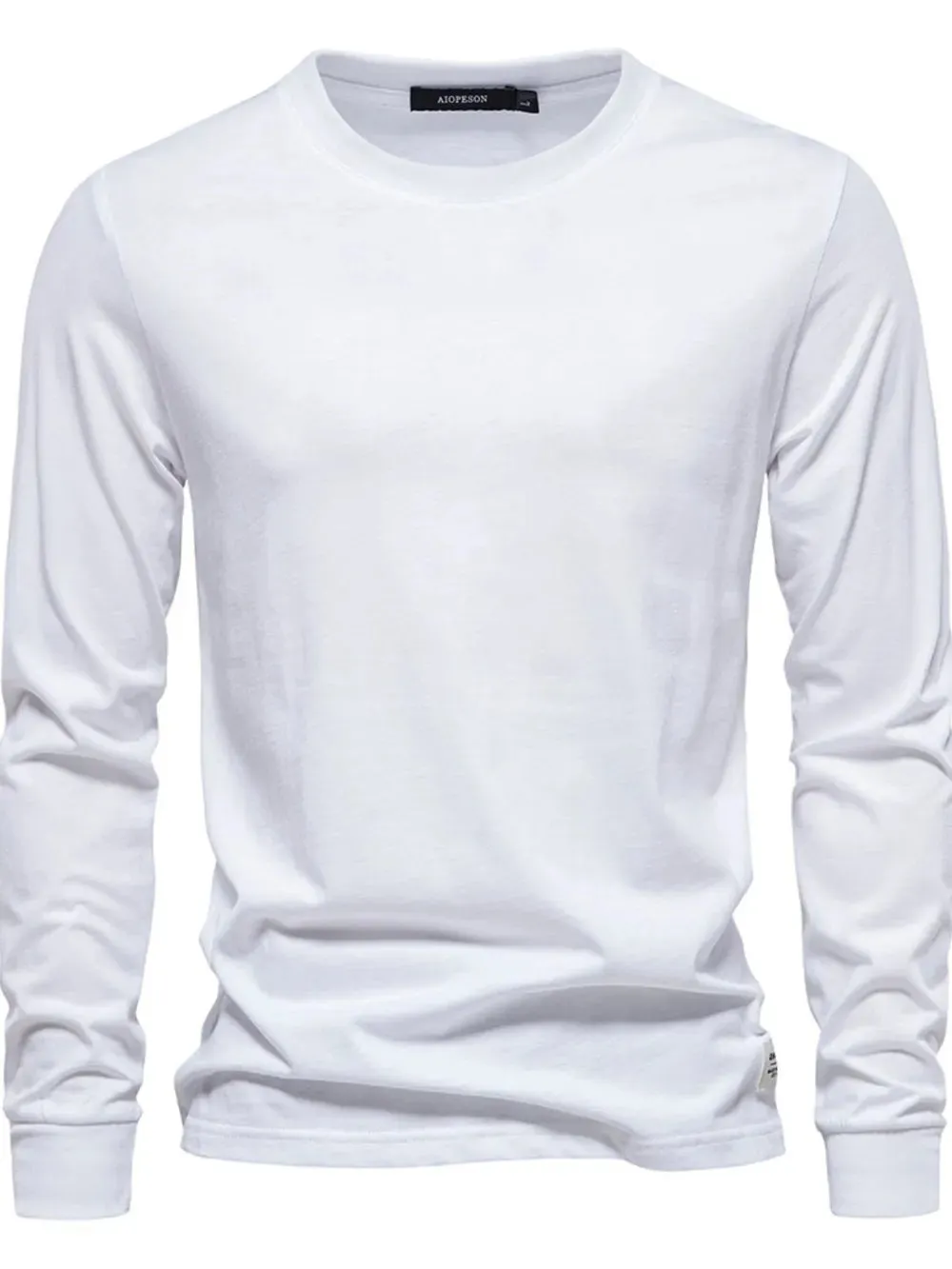 Men's Full Size Round Neck Long Sleeve T-Shirt Plus Size sold by Gigi Laurent product image thumbnail 5