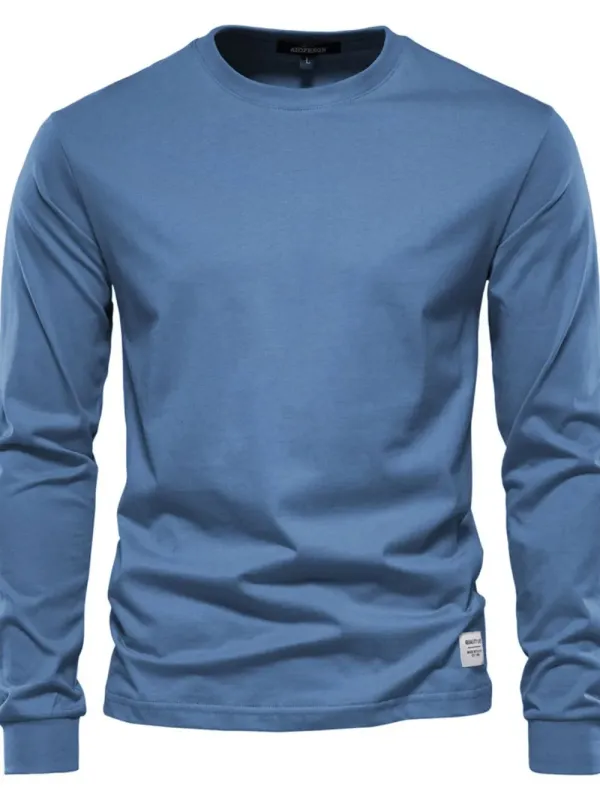 Men's Full Size Round Neck Long Sleeve T-Shirt Plus Size sold by Gigi Laurent