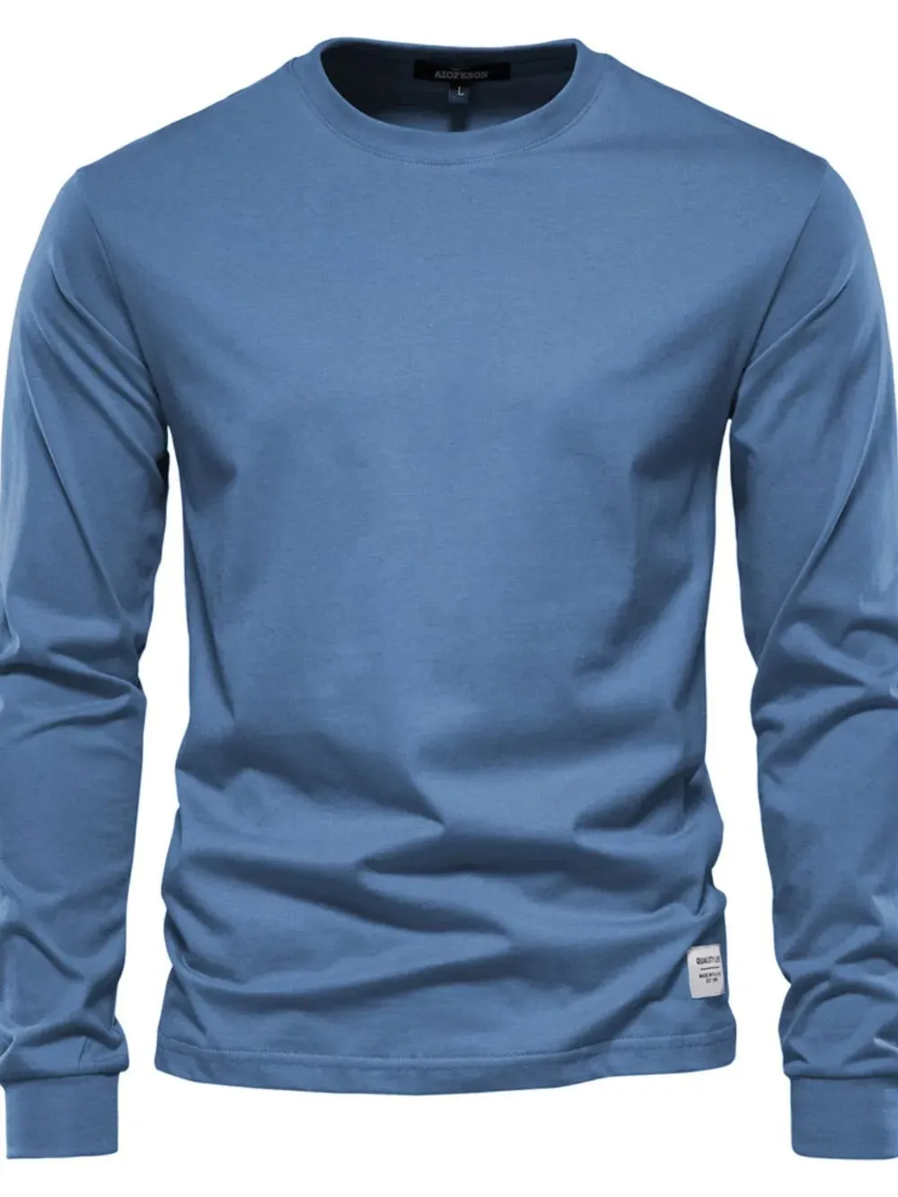 Men's Full Size Round Neck Long Sleeve T-Shirt Plus Size sold by Gigi Laurent