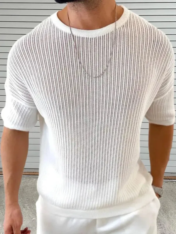 Men's Round Neck Drop Shouler Knit Top sold by Gigi Laurent