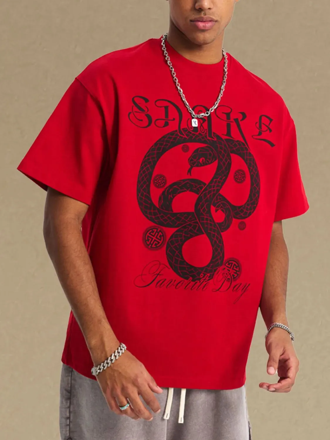 Men's Graphic Round Neck Half Sleeve T-Shirt sold by Gigi Laurent product image thumbnail 4