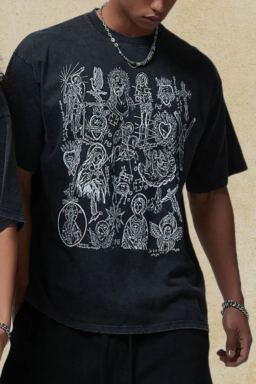 Men's Graphic Round Neck Half Sleeve T-Shirt sold by Gigi Laurent product image thumbnail 3