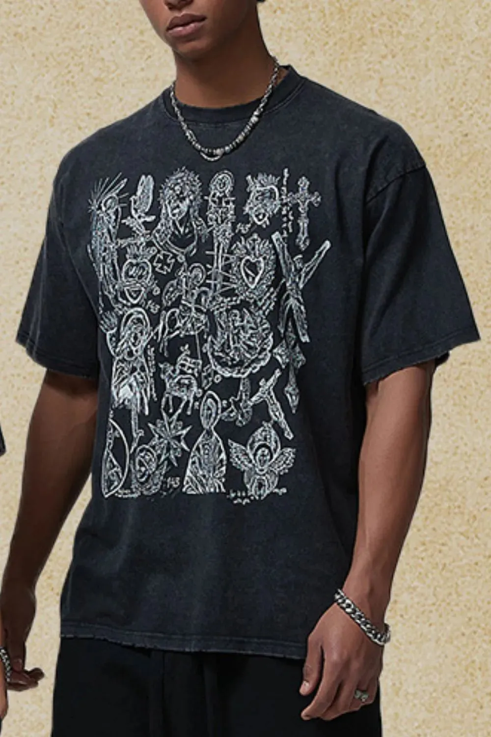 Men's Graphic Round Neck Half Sleeve T-Shirt sold by Gigi Laurent product image thumbnail 2