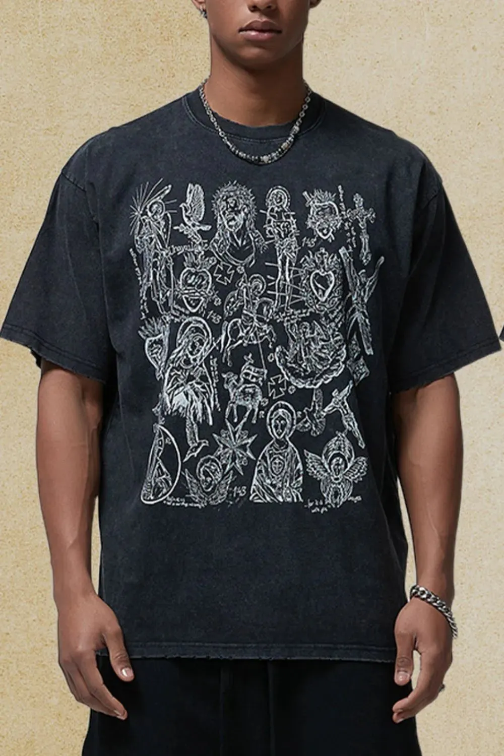 Men's Graphic Round Neck Half Sleeve T-Shirt sold by Gigi Laurent product image thumbnail 5