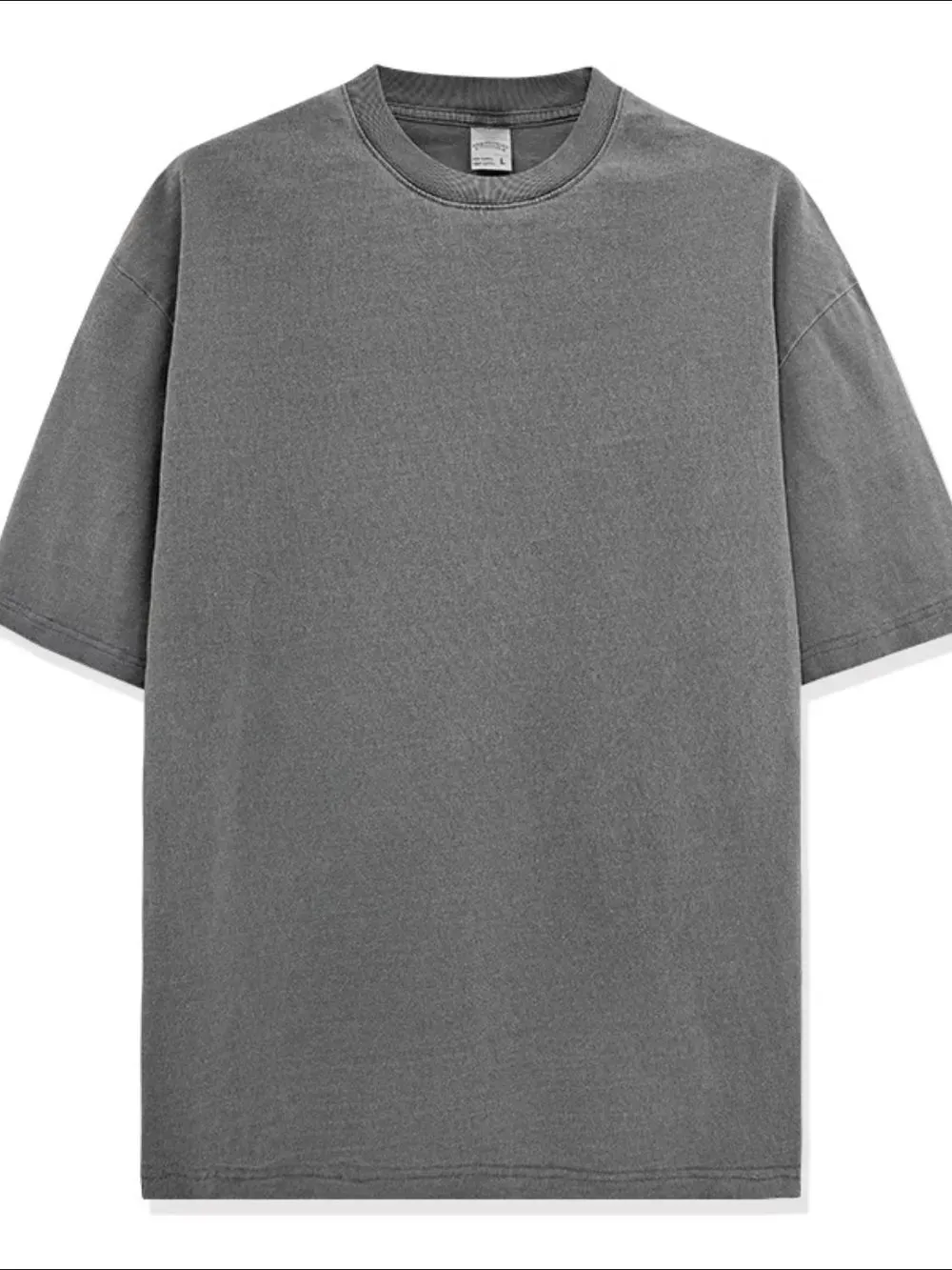 Men's Full Size Round Neck Washed T-Shirt Plus Size sold by Gigi Laurent product image thumbnail 5