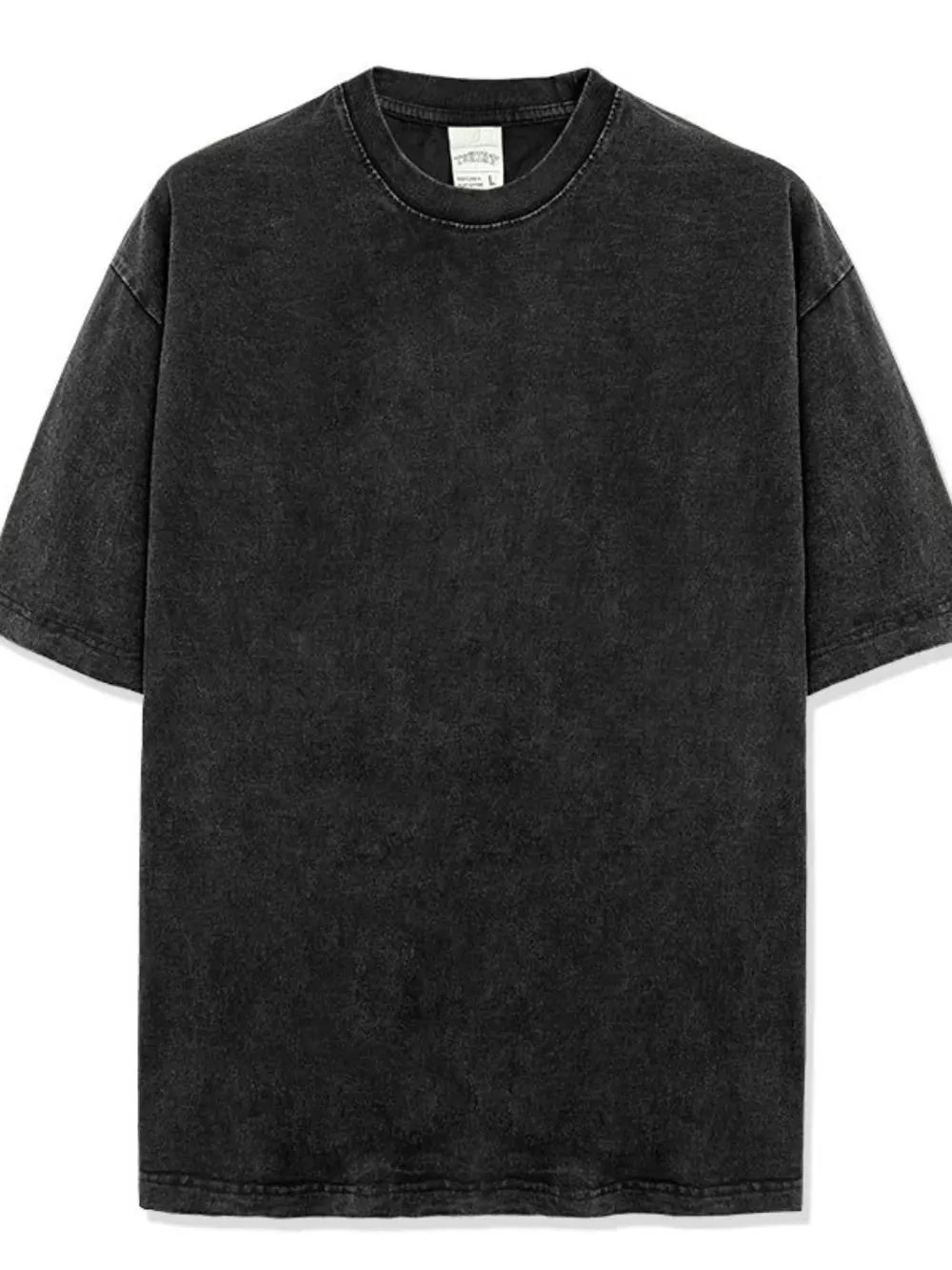 Men's Full Size Round Neck Washed T-Shirt Plus Size sold by Gigi Laurent product image thumbnail 4