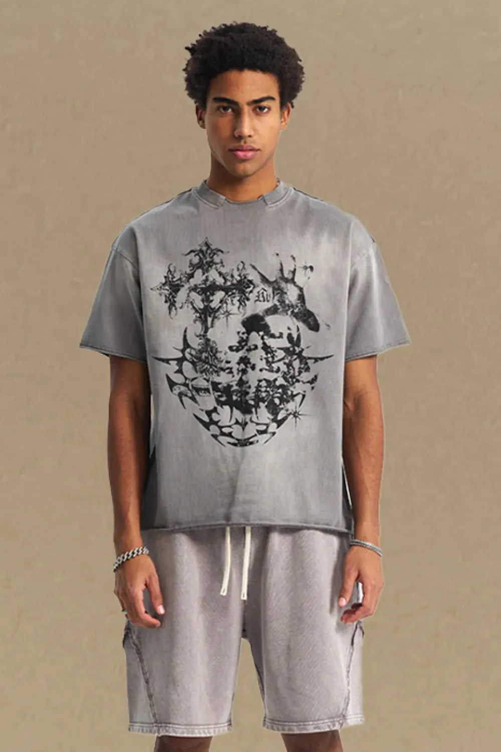 Men's Graphic Round Neck Half Sleeve T-Shirt sold by Gigi Laurent product image thumbnail 2
