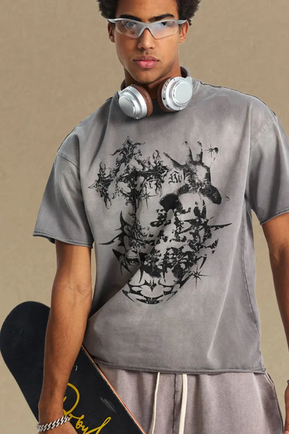 Men's Graphic Round Neck Half Sleeve T-Shirt sold by Gigi Laurent product image thumbnail 4