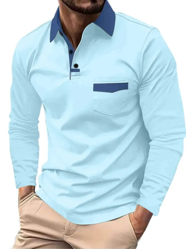Men's Full Size Collared Neck Long Sleeve Polo Plus Size sold by Gigi Laurent