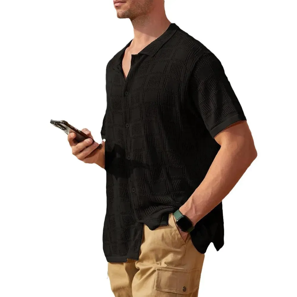 Men's Full Size Button Down Short Sleeve Plus Size sold by Gigi Laurent product image thumbnail 5