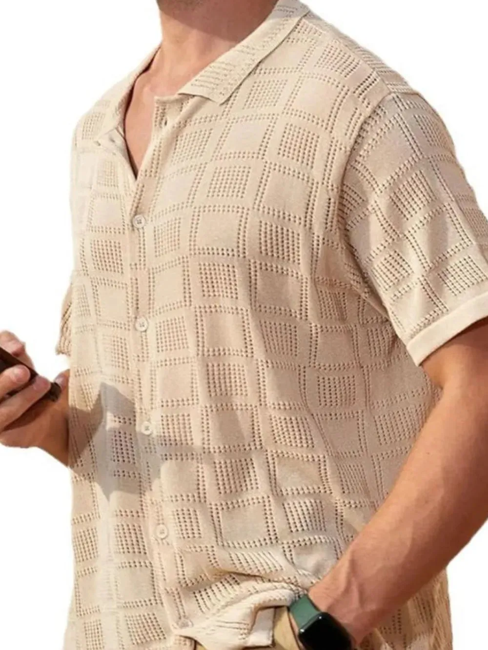 Men's Full Size Button Down Short Sleeve Plus Size sold by Gigi Laurent product image thumbnail 2
