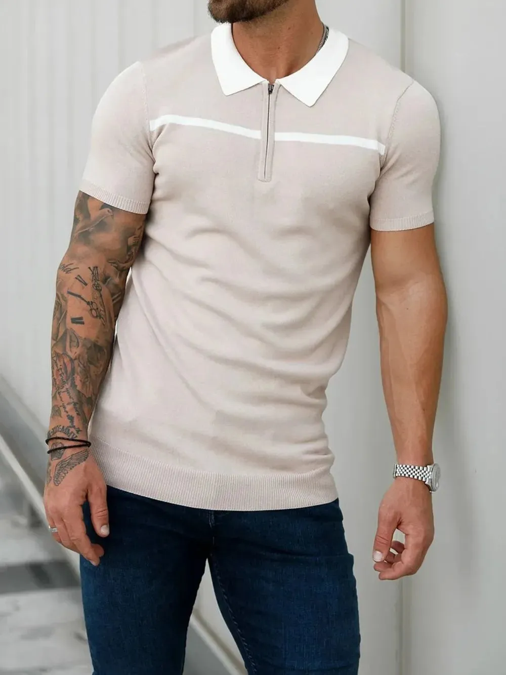 Men's Plus Size Collared Neck Short Sleeve Polo sold by Gigi Laurent product image thumbnail 2