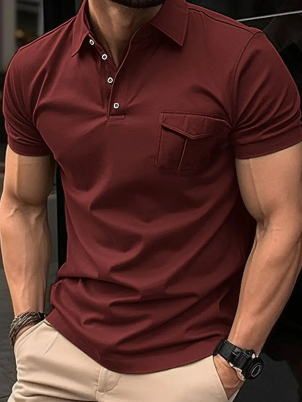 Men's Full Size Collared Neck Short Sleeve Polo Plus Size sold by Gigi Laurent product image thumbnail 5