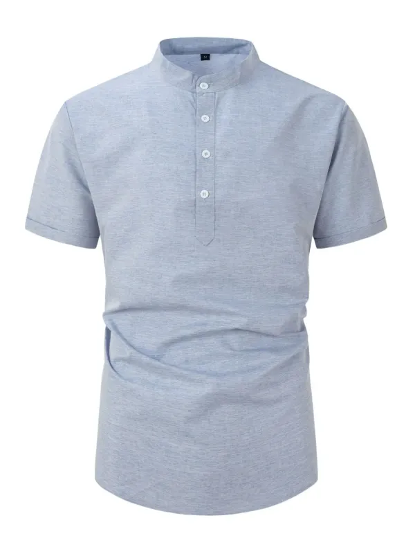 Men's Full Size Button Detail Short Sleeve Polo Plus Size sold by Gigi Laurent