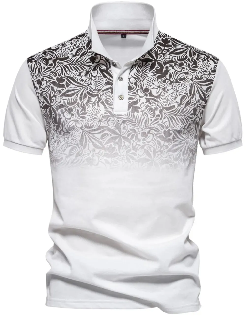 Men's Printed Collared Neck Short Sleeve Polo sold by Gigi Laurent