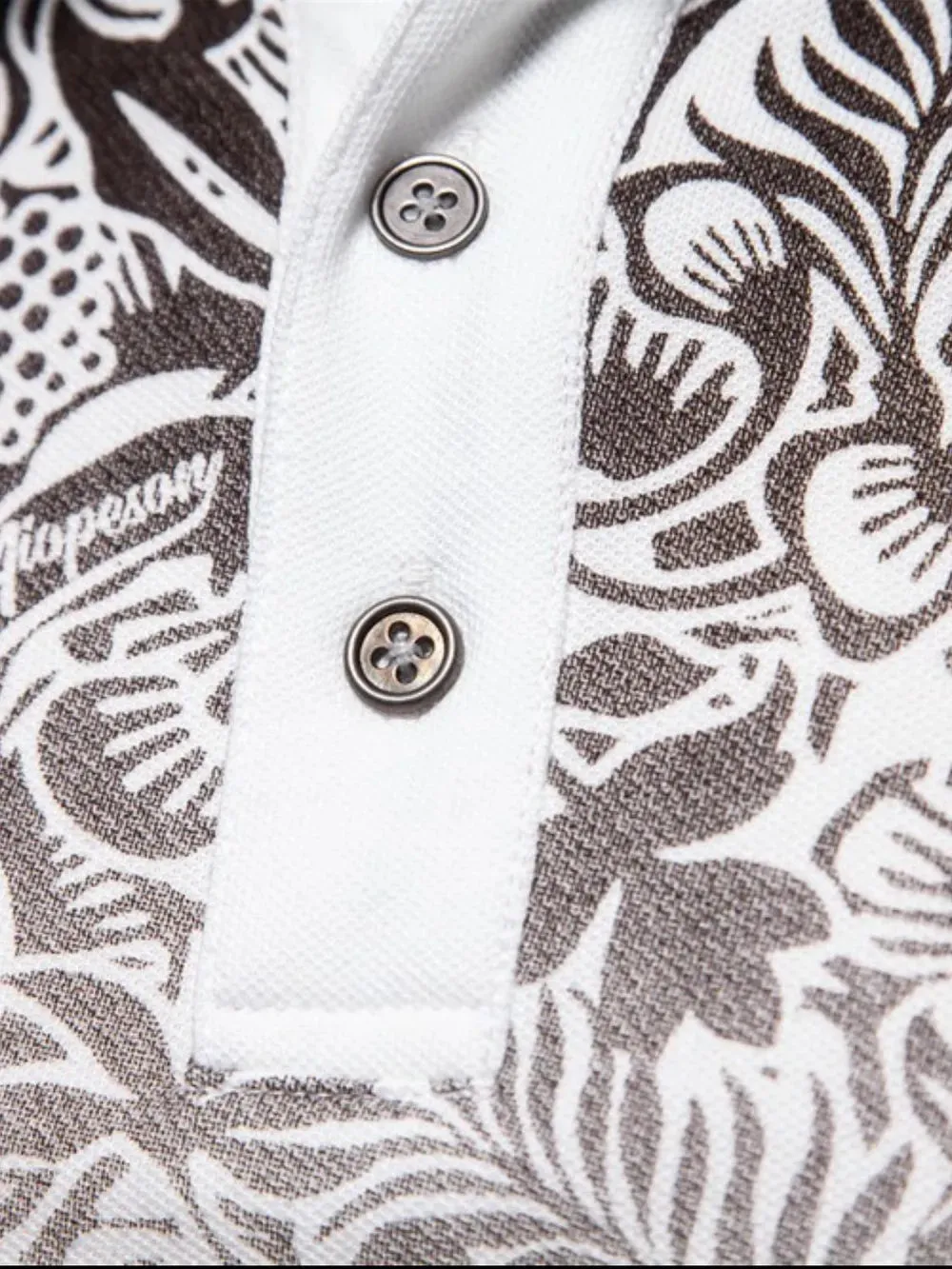 Men's Printed Collared Neck Short Sleeve Polo sold by Gigi Laurent product image thumbnail 3