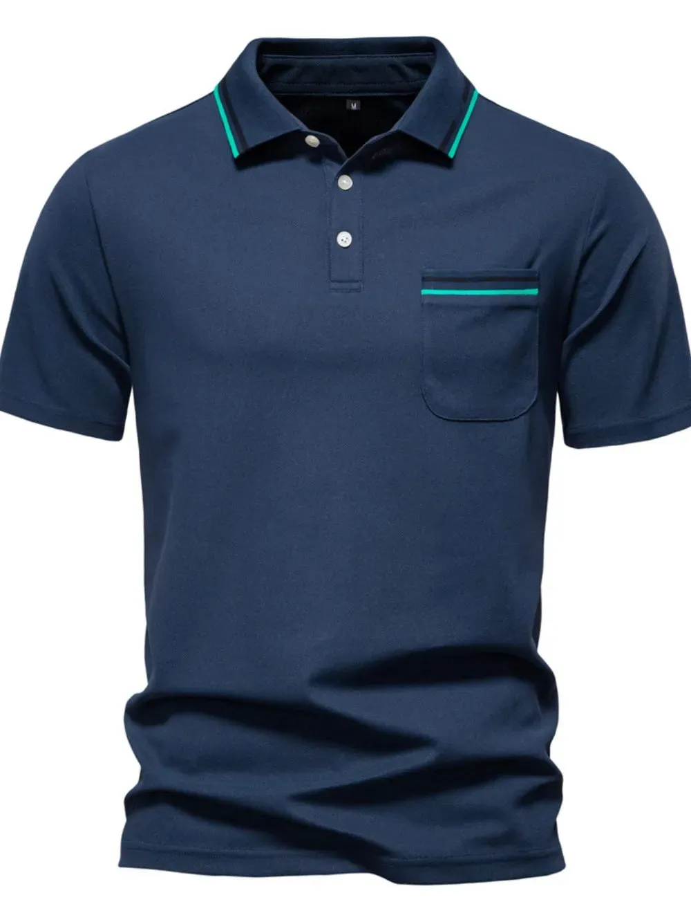 Men's Short Sleeve Collared Neck Striped Polo sold by Gigi Laurent product image thumbnail 5