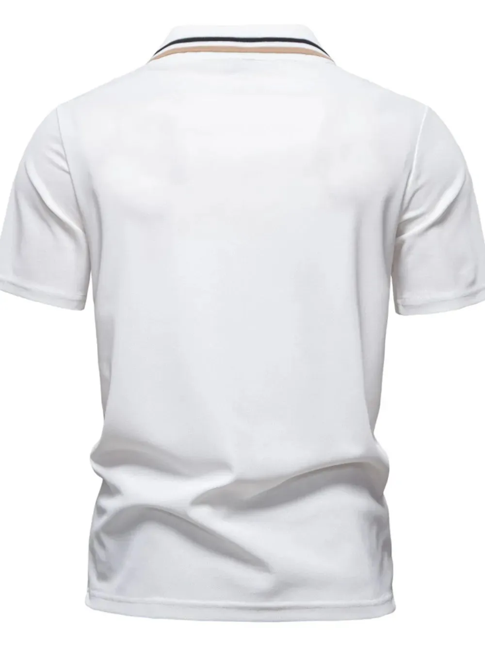 Men's Short Sleeve Collared Neck Striped Polo sold by Gigi Laurent product image thumbnail 2