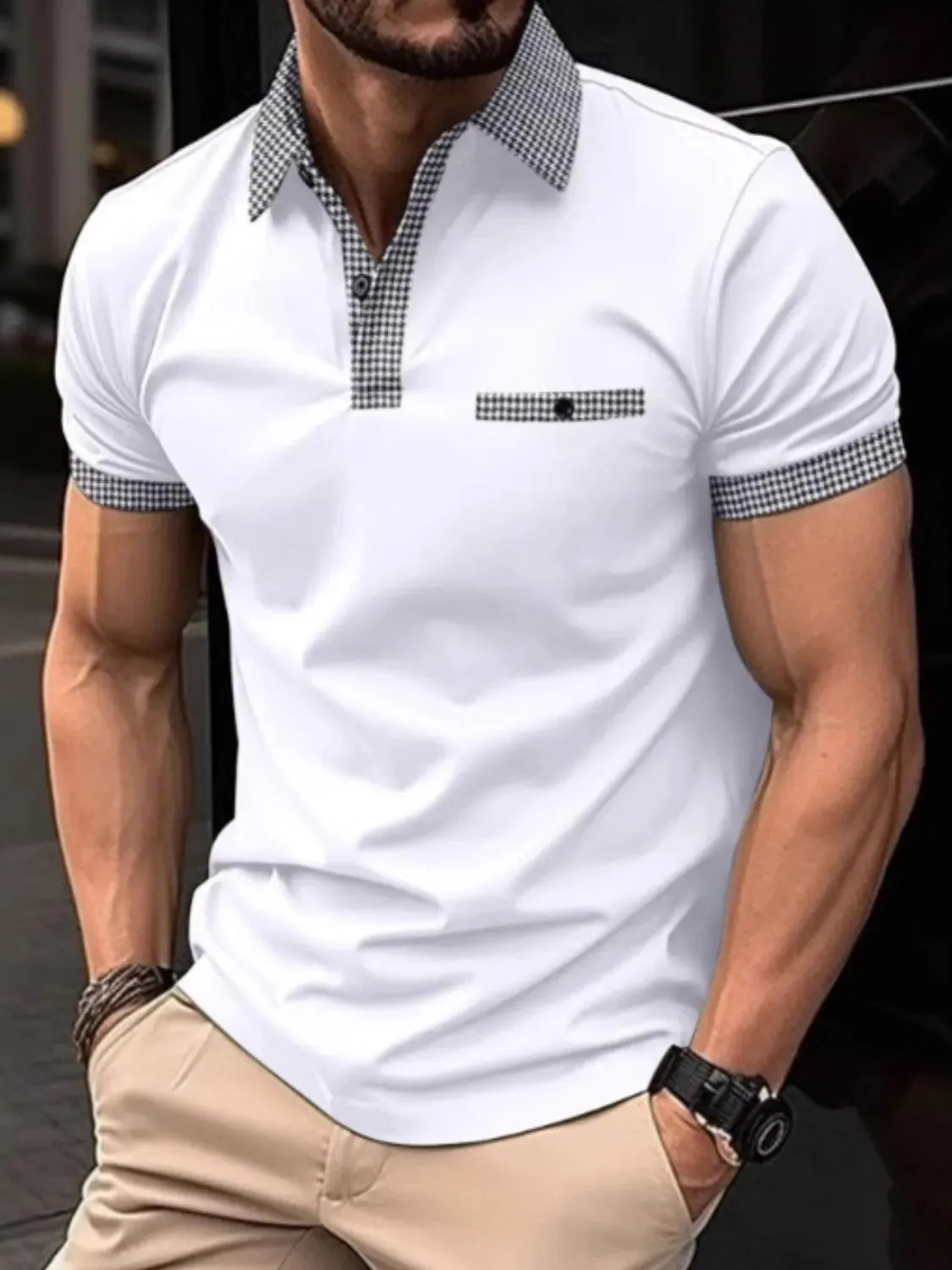 Men's Full Size Collared Neck Short Sleeve Polo Plus Size sold by Gigi Laurent product image thumbnail 2