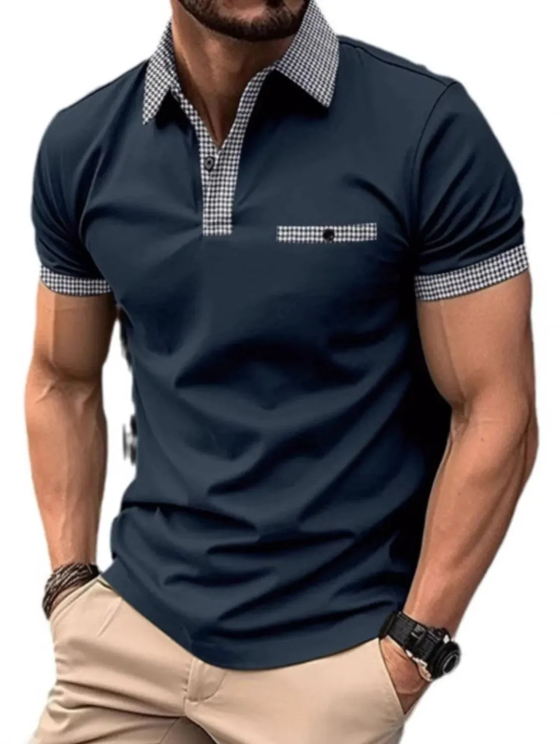 Men's Full Size Collared Neck Short Sleeve Polo Plus Size sold by Gigi Laurent product image thumbnail 5