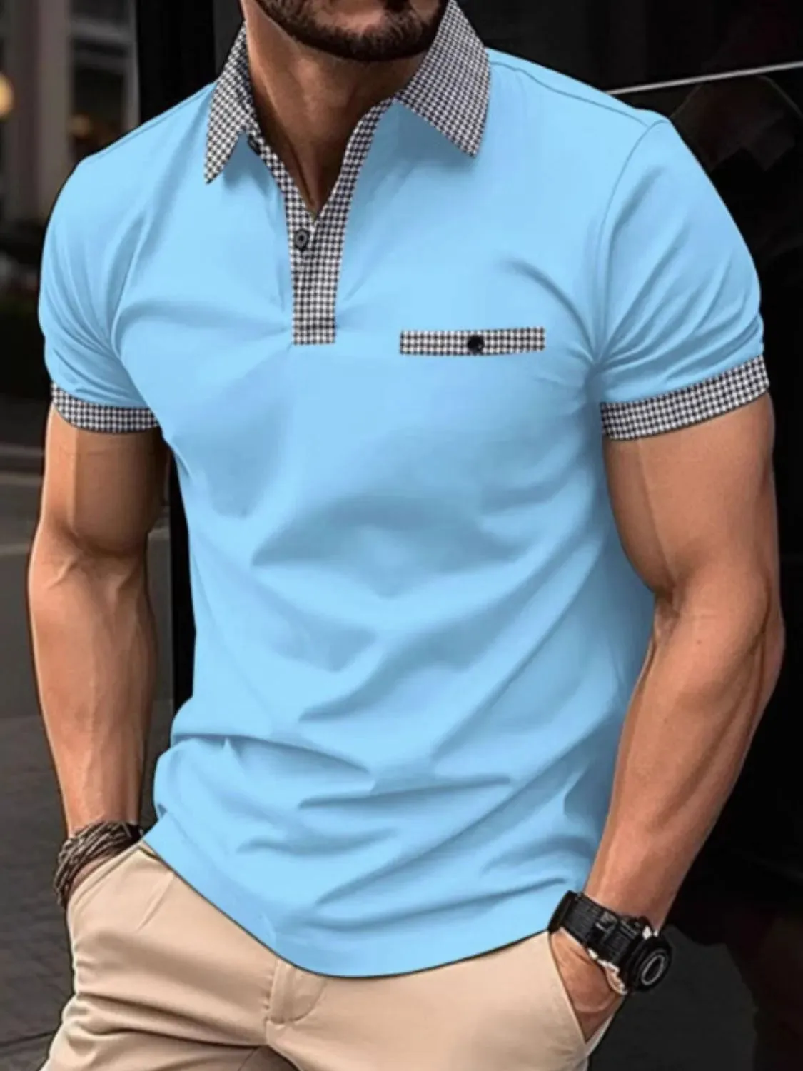 Men's Full Size Collared Neck Short Sleeve Polo Plus Size sold by Gigi Laurent