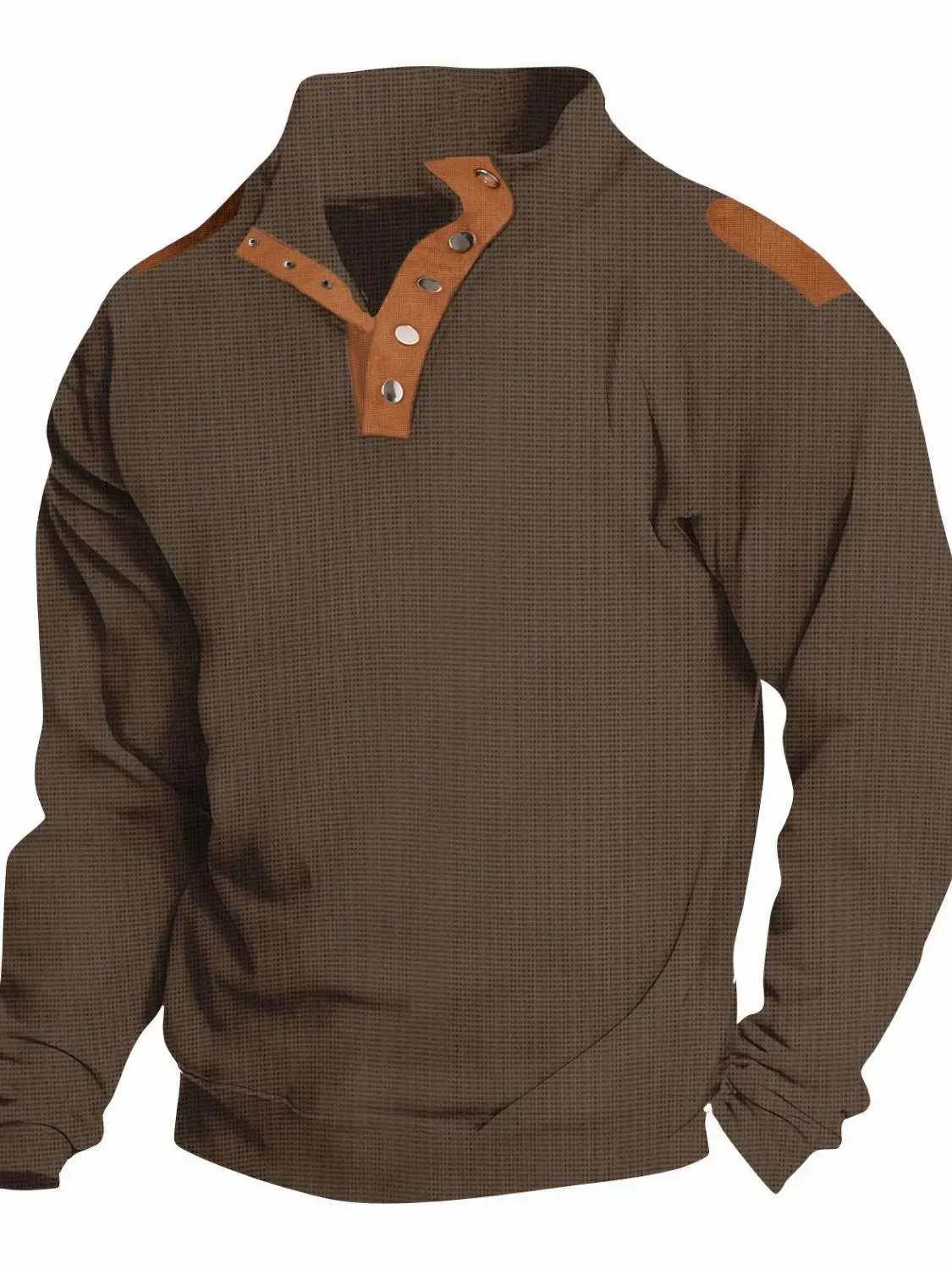 Men's Full Size Stand Collar Long Sleeve Polo Plus Size sold by Gigi Laurent product image thumbnail 5