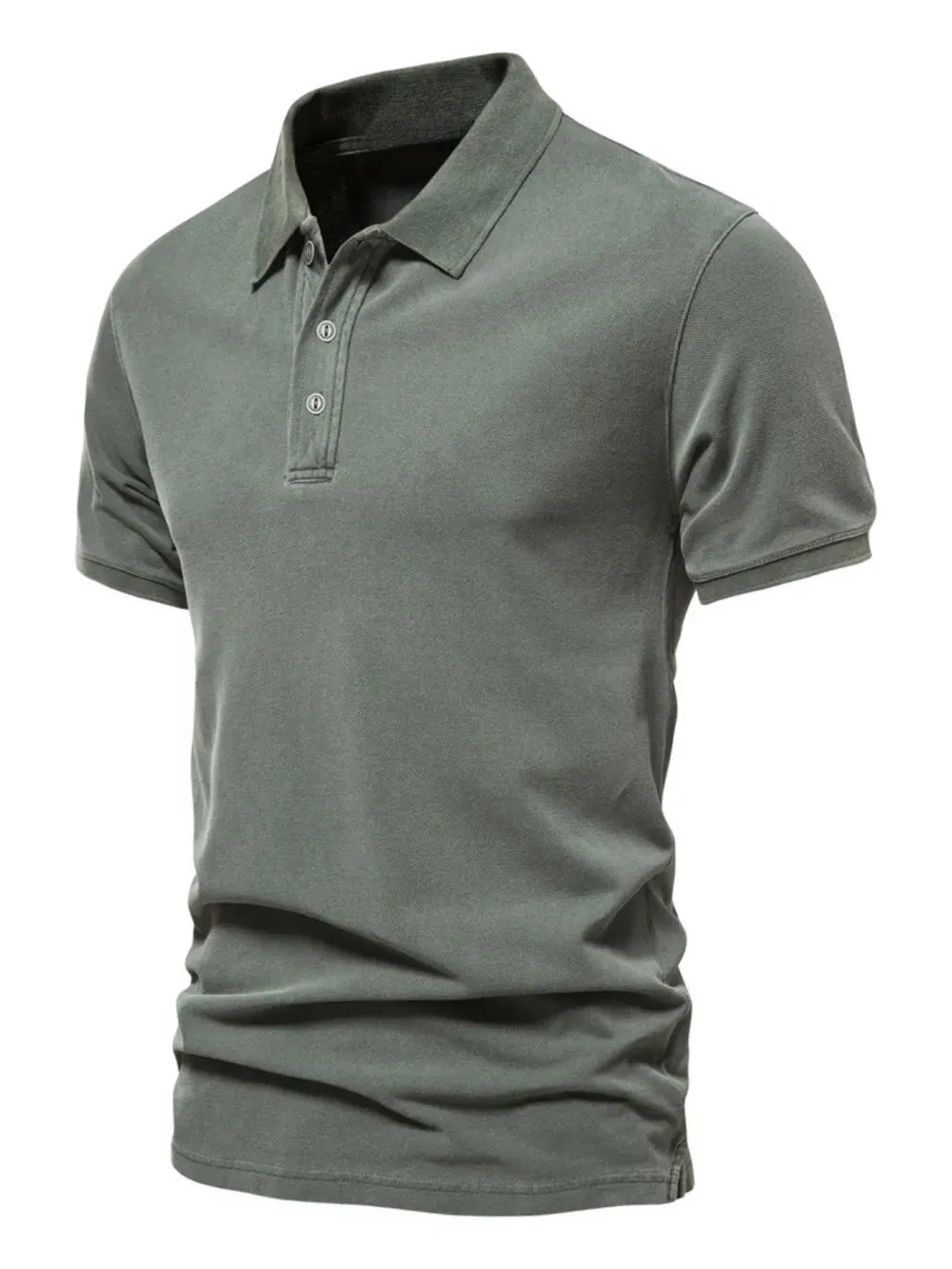 Men's Collared Neck Button Detail Short Sleeve Polo sold by Gigi Laurent product image thumbnail 2