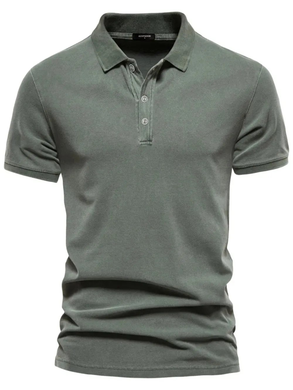 Men's Collared Neck Button Detail Short Sleeve Polo sold by Gigi Laurent