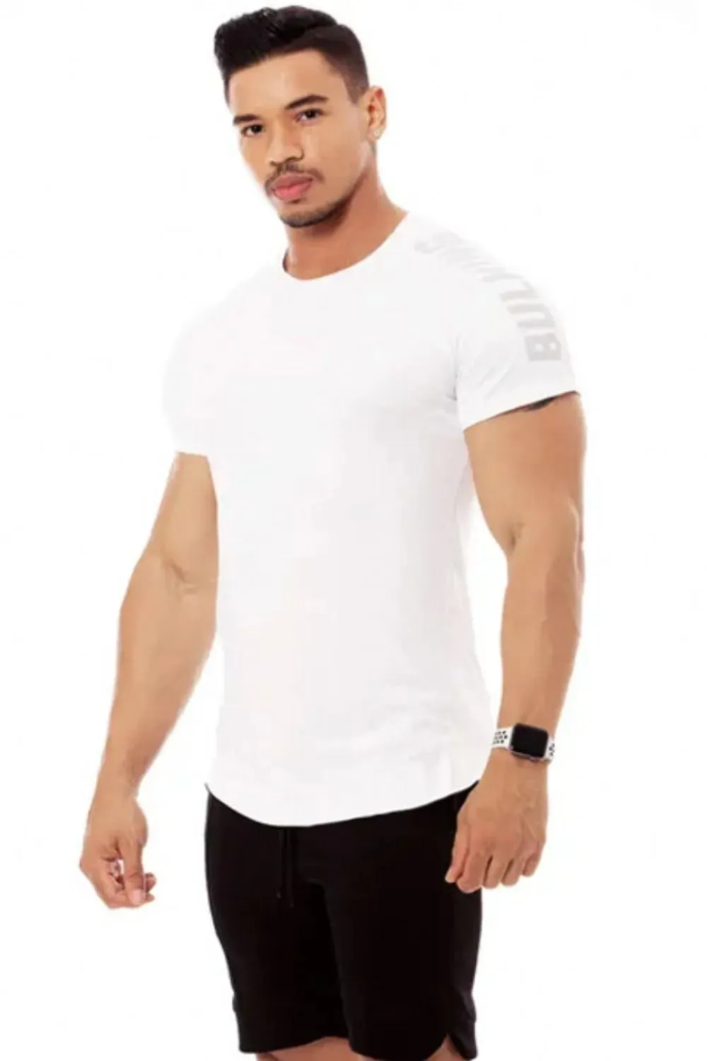 Men's Plus Size Letter Round Neck Short Sleeve T-Shirt sold by Gigi Laurent product image thumbnail 3