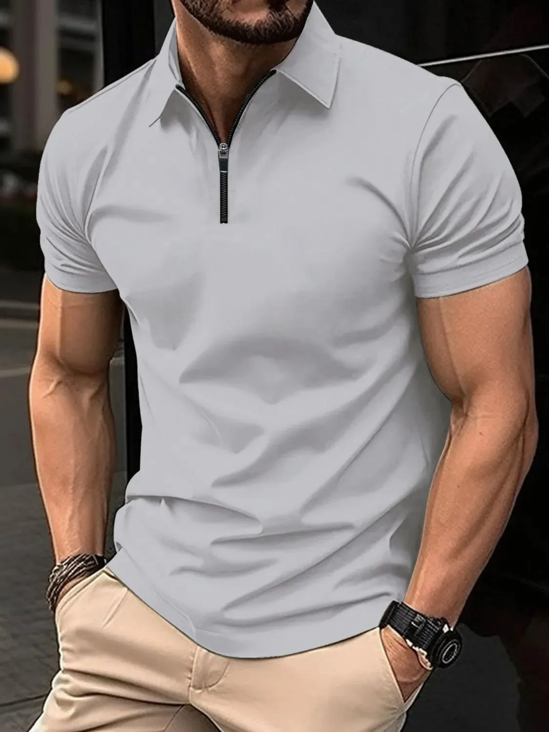 Men's Full Size Collared Neck Short Sleeve Polo Plus Size sold by Gigi Laurent product image thumbnail 5
