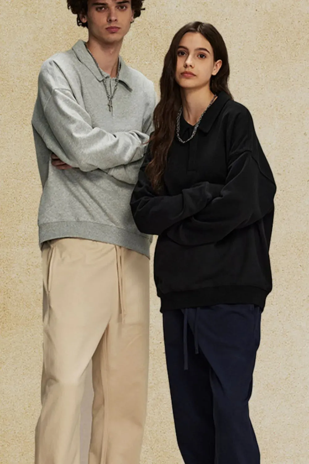 Men's Collared Neck Long Sleeve Polo sold by Gigi Laurent product image thumbnail 3