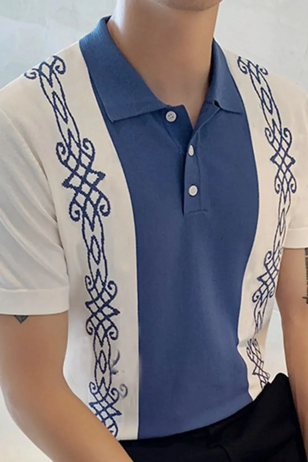 Men's Plus Size Button Detail Short Sleeve Polo sold by Gigi Laurent product image thumbnail 3