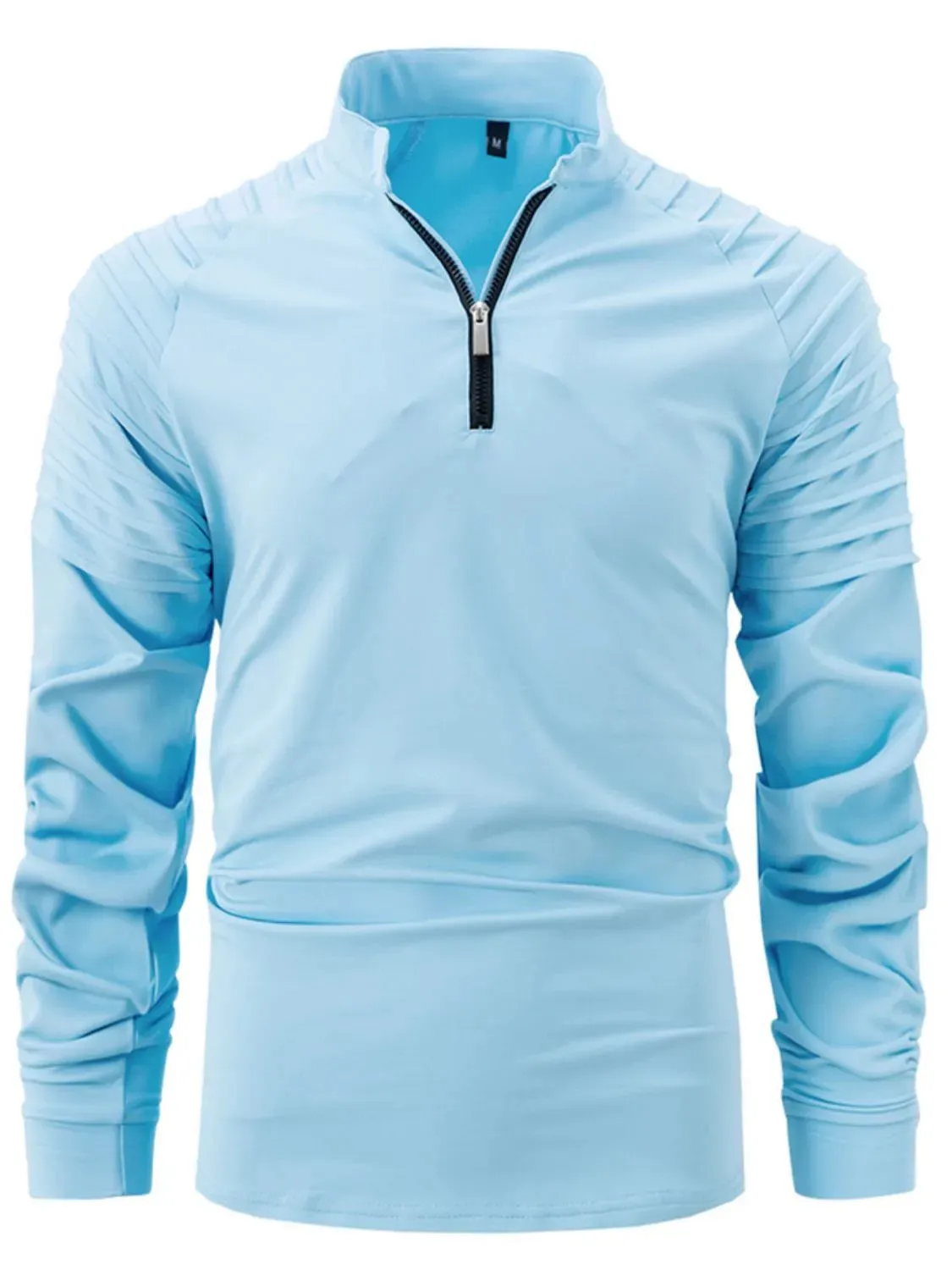 Men's Full Size Quarter Zip Long Sleeve Polo Plus Size sold by Gigi Laurent