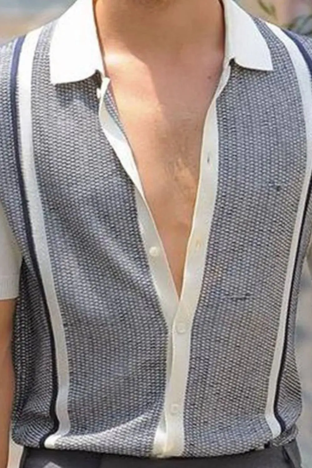 Men's Plus Size Button Up Short Sleeve Shirt sold by Gigi Laurent product image thumbnail 2